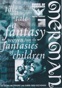 A poster for 'Merman'. In a large curly font it says 'A tale within a tale woven from the fantasies of children.' 