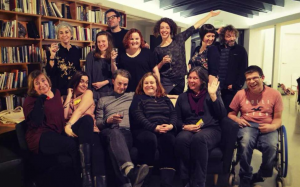 Image of lots of all the people who are taking part in the Touring Network's residency programme. Robert, from Birds of Paradise, is present, as is Heather, who BOP are supporting through this initiative.