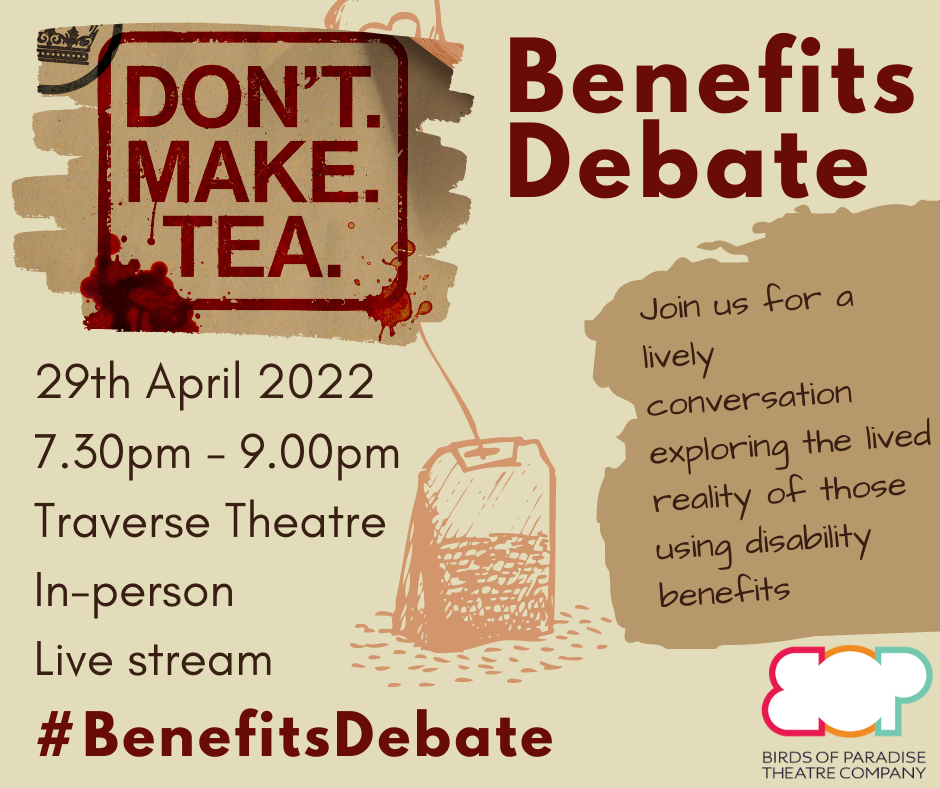Image card containing event information that is found elsewhere on this page: 29th April 2022 7.30pm - 9.00pm Traverse Theatre In-person Live stream